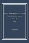 The Studia Philonica Annual, IV, 1992