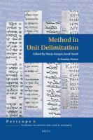 Method In Unit Delimitation