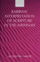 Rabbinic Interpretation Of Scripture In The Mishnah