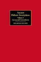 Ancient Hebrew Inscriptions: Volume 2: Corpus And Concordance